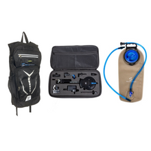 Load image into Gallery viewer, Handsfree Push Button Hydration Kit, BLACK Backpack and Ezifill - 3 Litre
